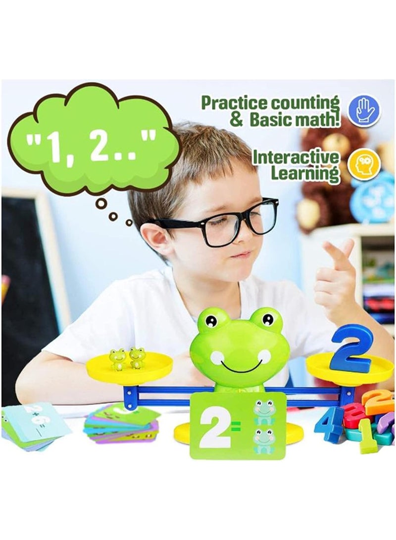 An educational game for children. The idea is to teach numbers and counting in a fun and interactive way, using a scale shaped like a cute frog! The game helps children learn to add and compare numbers while having fun. Suitable for ages 3 and up, it develops thinking and concentration skills. - Image 4